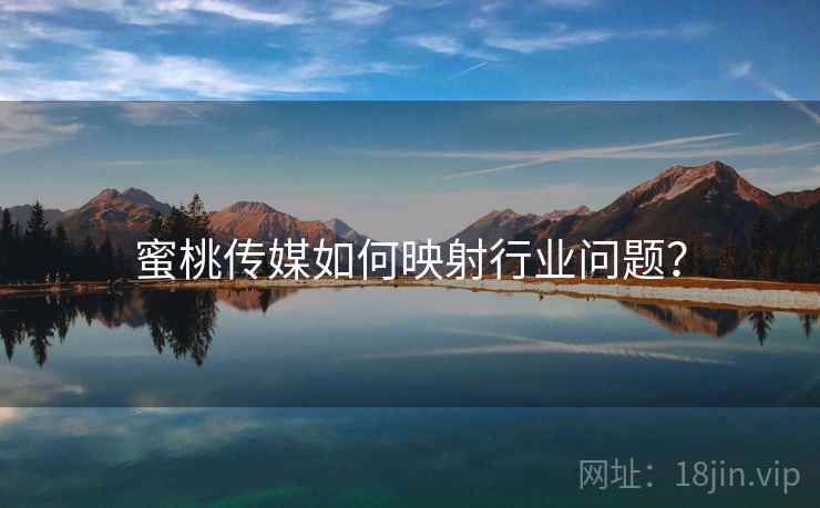 蜜桃传媒如何映射行业问题?  第1张 蜜桃传媒如何映射行业问题?  第1张