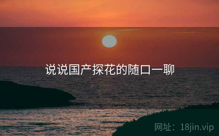 说说国产探花的随口一聊  第1张 说说国产探花的随口一聊  第1张