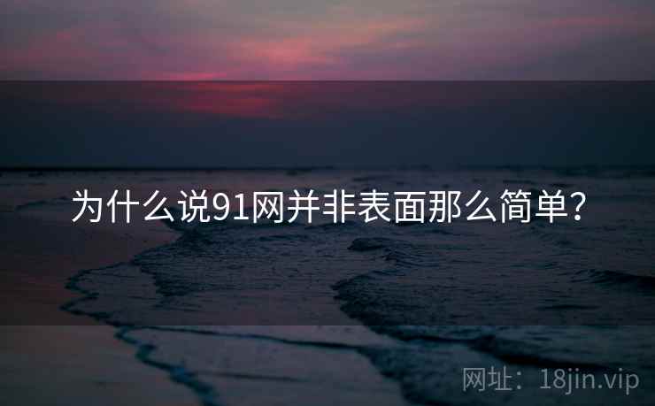 为什么说91网并非表面那么简单?  第2张 为什么说91网并非表面那么简单?  第2张