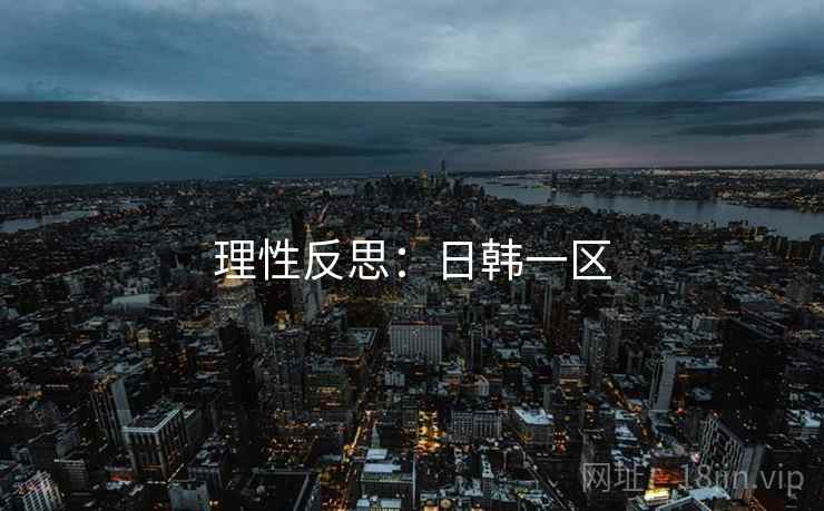 理性反思：日韩一区  第1张