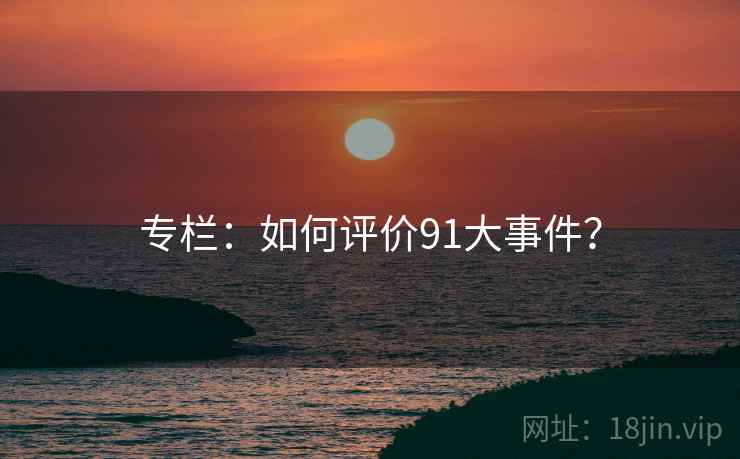 专栏:如何评价91大事件?  第2张 专栏:如何评价91大事件?  第2张