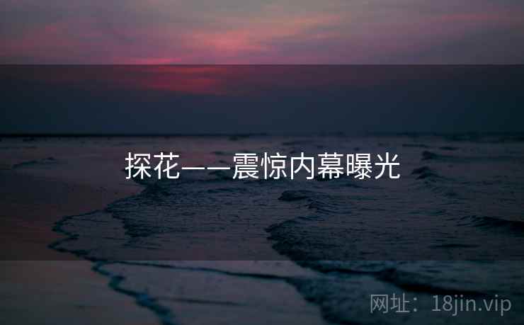 探花——震惊内幕曝光  第1张 探花——震惊内幕曝光  第1张