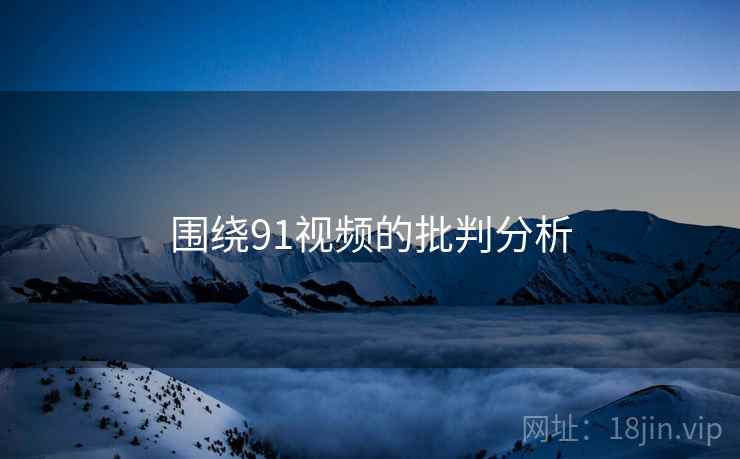围绕91视频的批判分析  第1张